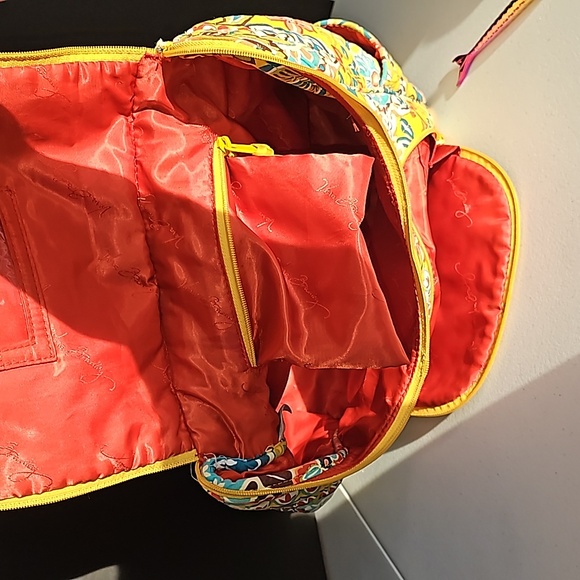 Vera Bradley Retired Provencal Yellow Floral Pattern Backpack VGUC - Picture 9 of 16